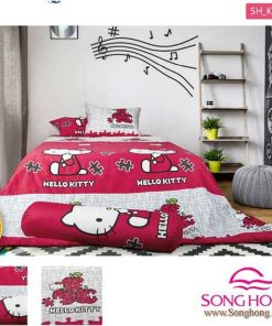 Mẫu chăn ga gối Hello Kitty K17-038