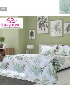 Bộ chăn ga gối Rayon Sông Hồng mã E19-M01