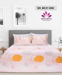 Bộ chăn ga gối Sông Hồng 100% cotton mã mầu BC21-030