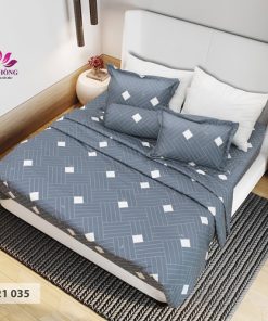Bộ chăn ga gối Sông Hồng cotton mã mầu BC21-035