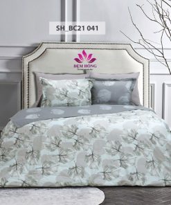 Bộ chăn ga gối Sông Hồng 100% cotton mã mầu BC21-041