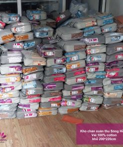 Kho chăn xuân thu Sông Hồng vải 100% cotton