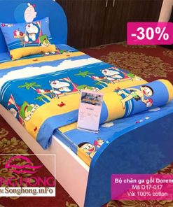 Chăn ga gối Doremon mã D17-017