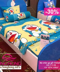 Chăn ga gối Doremon mã D17-08