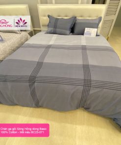 Địa chỉ bán Chăn ga gối cotton mã bc23-071