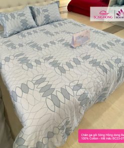 Mẫu chăn ga gối Sông Hồng mã mầu Bc23074 đẹp 100% cotton