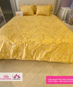 Nơi cung cấp chăn ga Sông Hồng cotton mã mầu bc76
