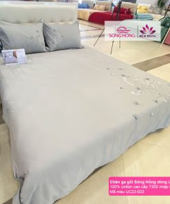 Chăn ga gối Sông Hồng Urban UC23033 vải cotton T300 nhập khẩu