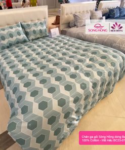 Nơi cung cấp chăn ga gối cotton 100% Sông Hồng mã Bc79
