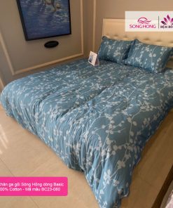 Địa chỉ bán chăn ga gối Sông Hồng vải 100% cotton mã BC80