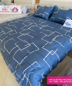 Chăn ga gối Sông Hồng Basic mã BC23082 vải 100% cotton
