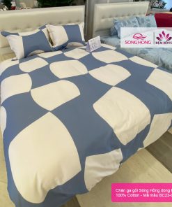 Chăn ga gối Sông Hồng mã mầu Bc23-083 vải 100% cotton