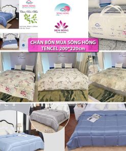 Chăn Sông Hồng bốn mùa Tencel cao cấp